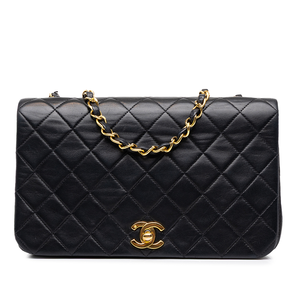 Pre-Loved Chanel CC Quilted Lambskin Full Single Flap